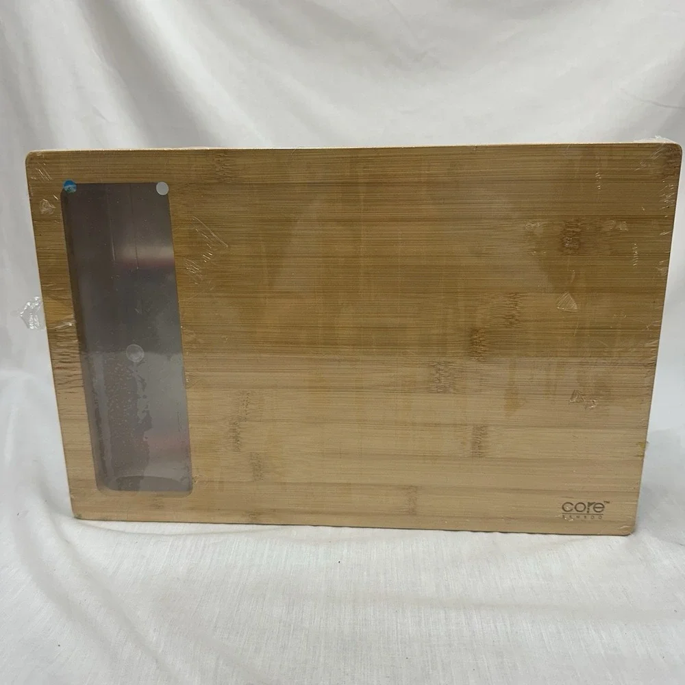 Bamboo Cutting Board with Drawers,‎ Large Chopping Board with Juice Grooves